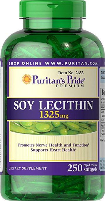 Viên uống tinh chất mầm Đậu Nành Soy Lecithin 1325 mg Puritan Pride hộp 250 viên