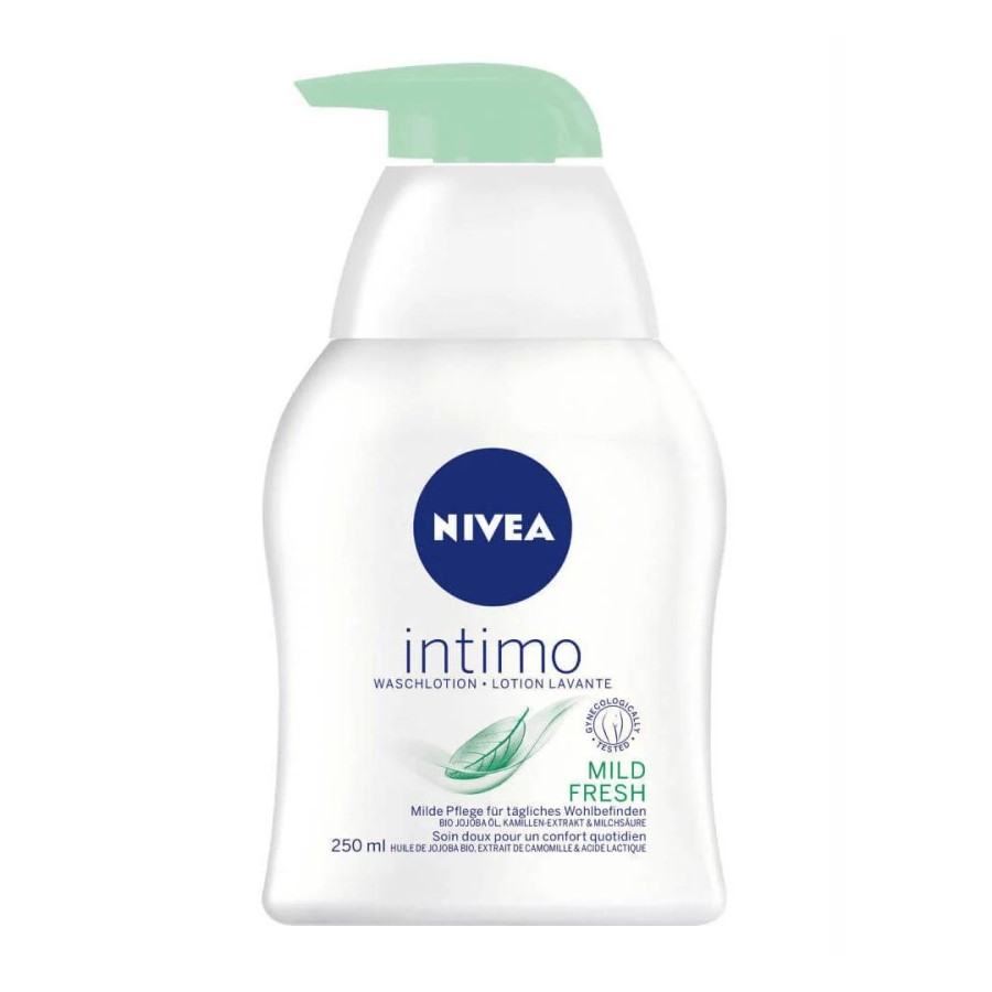 Dung dịch vệ sinh phụ nữ Nivea Intimo Waschlotion màu xanh cho da thường