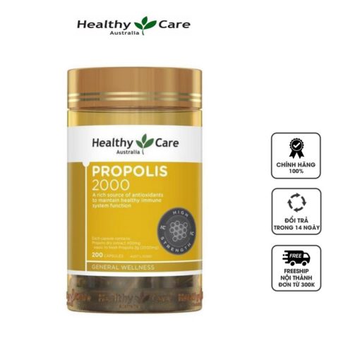 keo ong healthy care propolis 2000mg hộp 200 viên